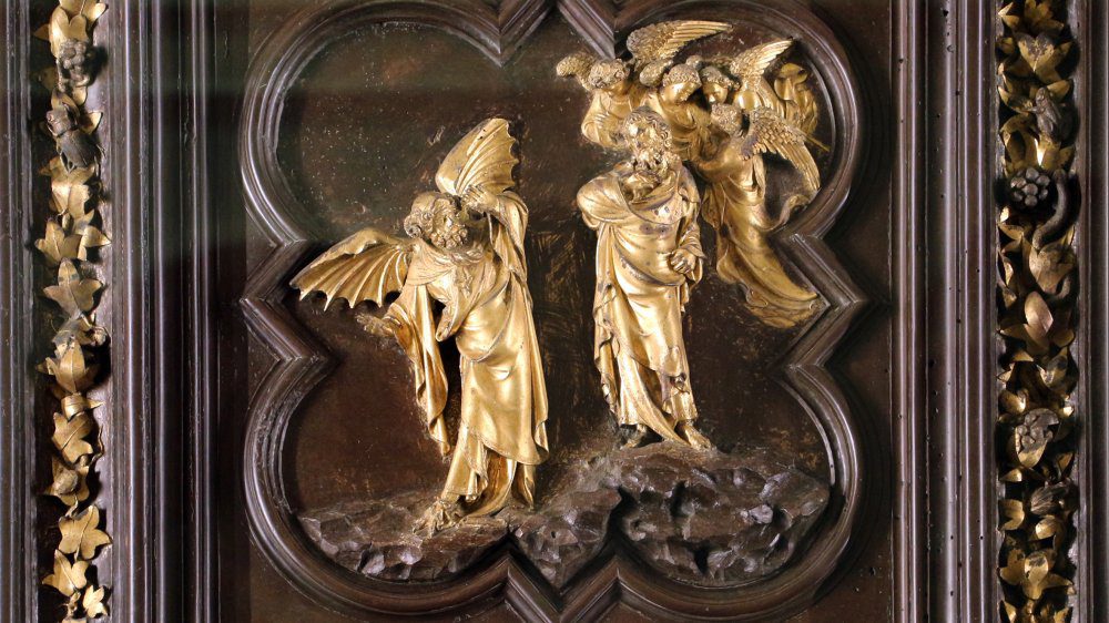 Деталь работы Гиберти на северных дверях флорентийского баптистерия