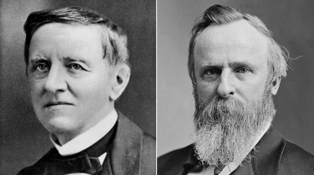 Фотографии кандидатов в президенты 1876 года Сэмюэля Тилдена и Резерфорда Б. Хейса.