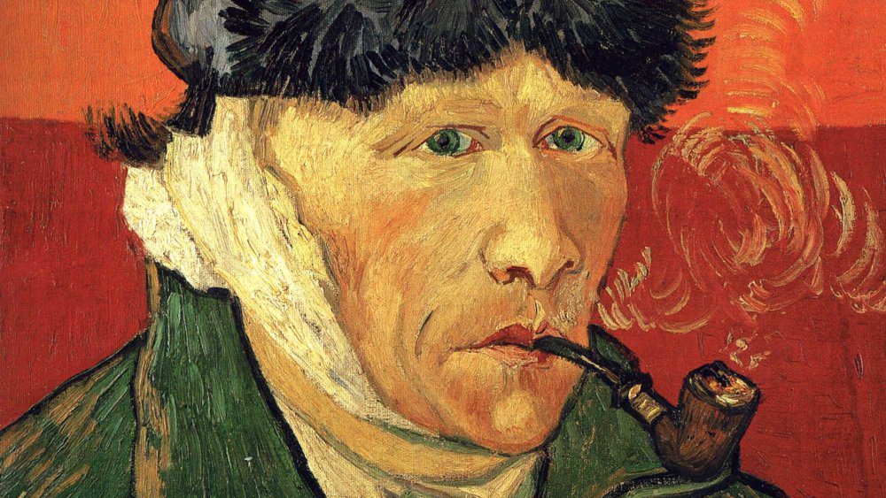 Автопортрет с перевязанным ухом, Винсент Ван Гог, 1889 г.