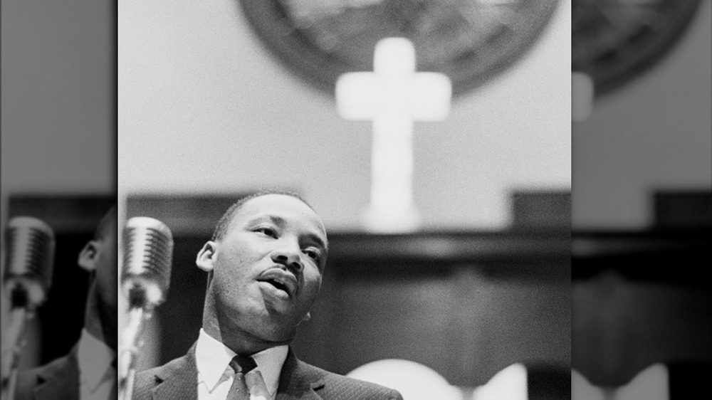 Мартин Лютер Кинг проповедует