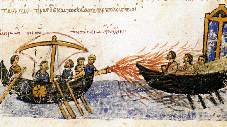 Иллюстрация греческого огня