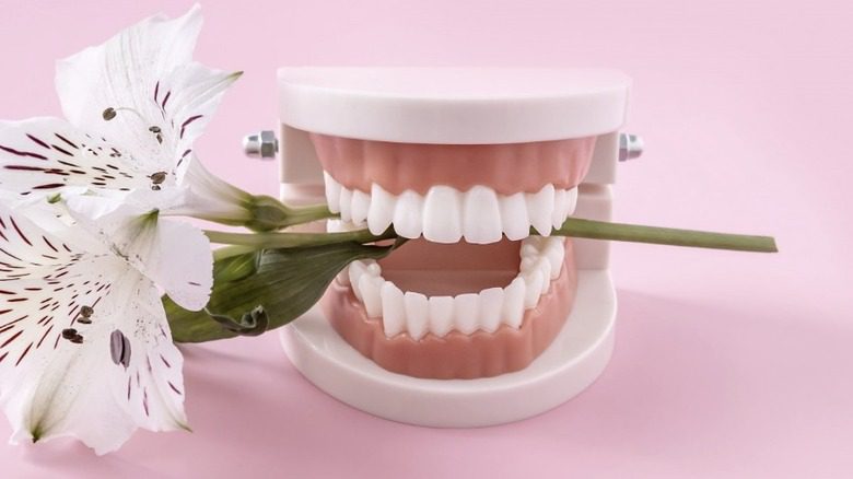 Зубы с цветком