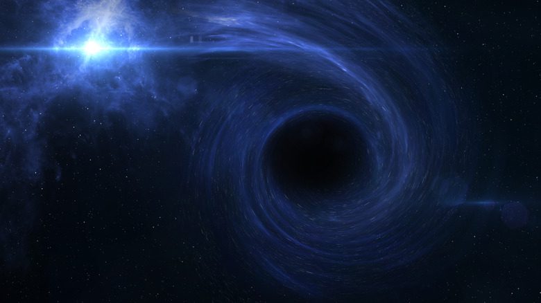 Черная дыра пожирает близлежащую звезду