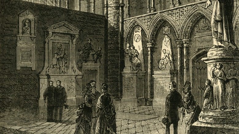 Уголок поэтов в Вестминстерском аббатстве 
