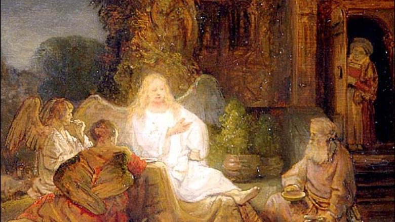 Авраам и три ангела картина