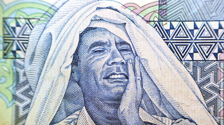 Кадаффи динар банкнота деньги