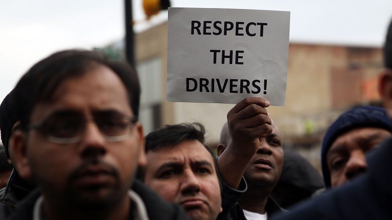 водители uber протестуют