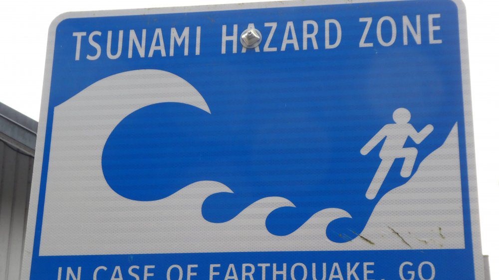 Знак предупреждения о цунами