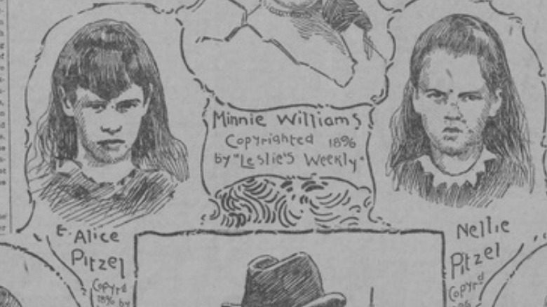 newspaper illustration Alice and Nellie Pitezel