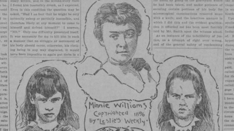 Minnie Williams newspaper illustration