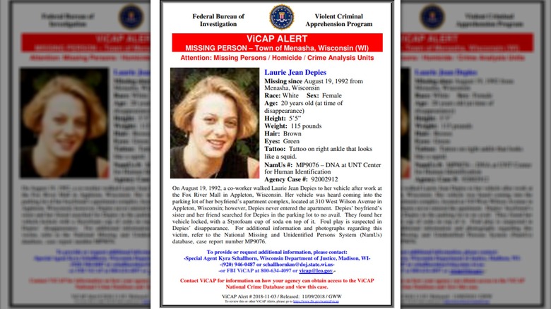 Плакат о пропаже Лори Депис