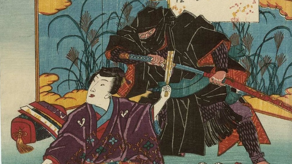 рисунок ниндзя с мечом