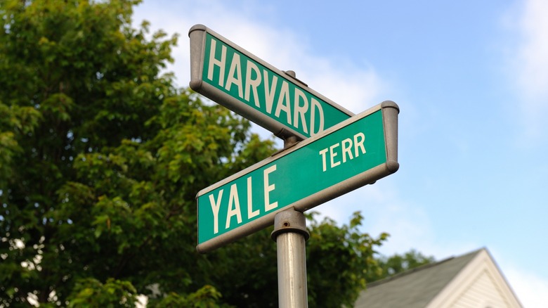 Дорожные знаки Гарварда и Йеля
