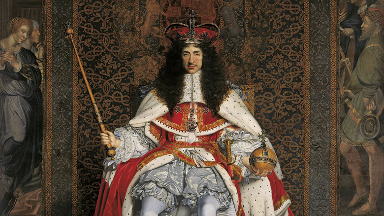 Карл II на троне