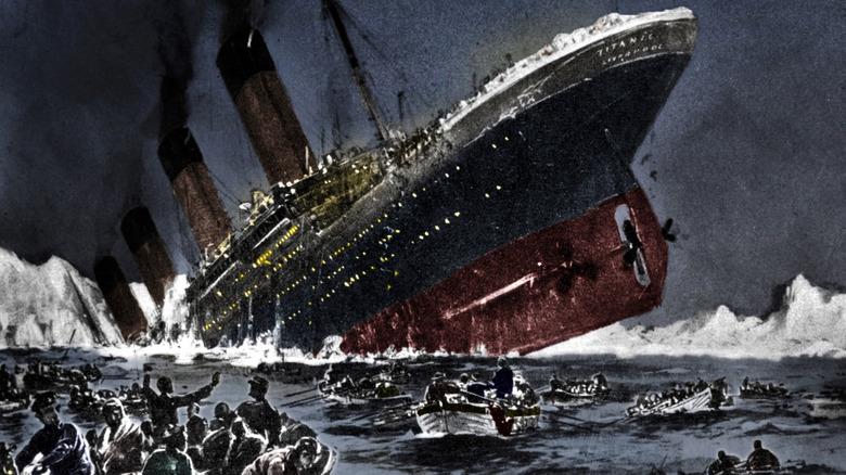 картина Титаник тонет