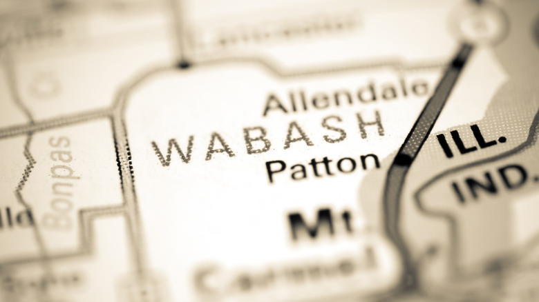 карта Вабаш, штат Иллинойс.