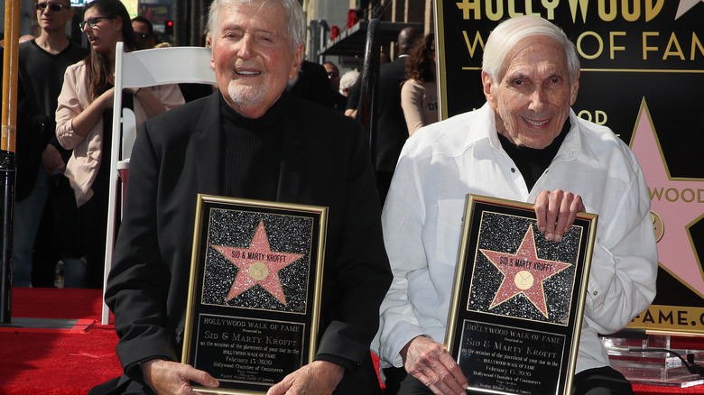 Сид и Марти Кроффт на церемонии вручения голливудской Аллеи славы