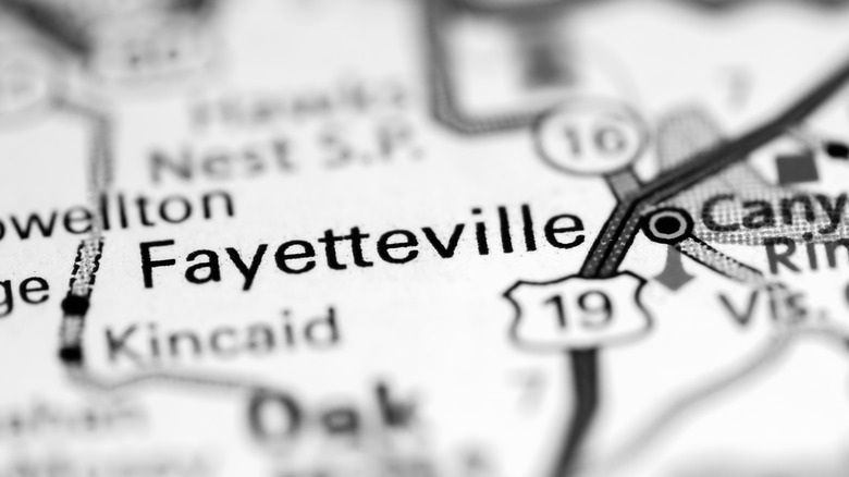 Фейетвилл, Западная Вирджиния на карте