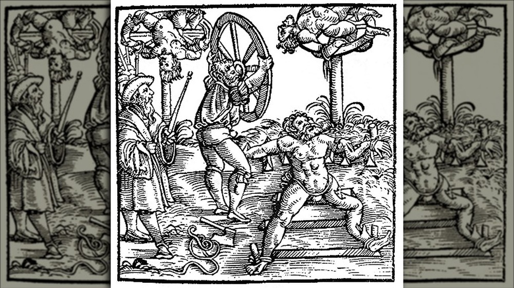 иллюстрация человека на ломающемся колесе 